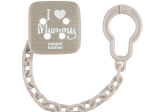 Canpol babies kæde til sut I LOVE MUMMY, grå