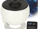 USB LED stjerne- og planetprojektor med 12 diske, 360° og timer