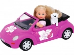 Dukke Evička med bil New Beetle og picnic-sæt