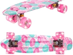 Pennyboard med LED-hjul Flowers