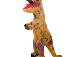 Oppusteligt dinosaurkostume T‑REX, brun, til højde 150–190 cm