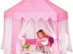 Lyserødt børnetelt fra Kruzzel – eventyrslot til hjemmet og haven