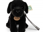 plysbamse hund labrador sort 25 cm eco‑friendly