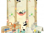 Stor sammenklappelig skummåtte XPE 120 × 180 cm – dyremotiver panda