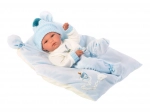 Llorens New Born drengebaby – realistisk dukke med fuldvinylkrop 35 cm