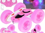 RC stuntbil 360° med lysende hjul – pink FLORID Rolling