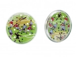 Lomme-fodboldpuslespil – dobbeltsidet kuglespil (Ø 9 cm)