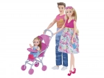 Gravid dukke med familie 30 cm