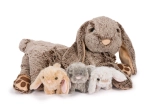 Plysbamse Noxxiez kaniner med mor