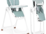 Højstol til børn med justerbar højde, dobbelt bakke og betræk i økolæder ECOTOYS – grøn