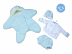 Tøj til dukke NEW BORN 40–42 cm – fleece-stjerne, 3‑delt sæt