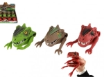 Silikone fingerdukke dinosaur, 3 farver