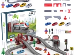 Elektrisk togbane med bro og tunnel