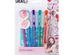 Tattoosæt med duftende gelpenne og skabeloner