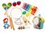Musiksæt med 10 børneinstrumenter med rygsæk ECOTOYS