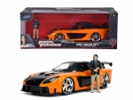 Hurtig og vred modelbil 1997 Mazda RX-7 med figur Han Lue