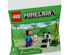 Byggesæt Minecraft Steve og lille panda