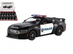 Metalmodel af bil Ford Mustang Dark Horse Police 2024 1:38 med tilbagestræk, 13 cm