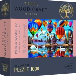 Træpuslespil TREFL Wood Craft Origin – Farverige balloner 1000 brikker
