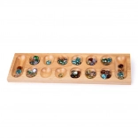 Træspil Mancala med farvede glassten Bigjigs Toys