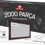 Ramme til puslespil 96x68 cm brun