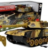 Stor RC-tank 2,4 GHz med lys og lyde, gul