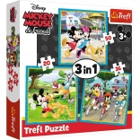Puslespil 3 i 1 MICKEY MOUSE og venner