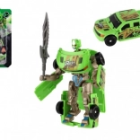 Transformerende bil til robot 14 cm – grøn plastmodel