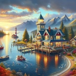 Puslespil Drømmende aften 1000 brikker