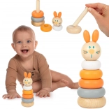 Træstabeltårn kanin SMALL FOOT Montessori