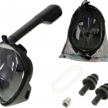 Fuldmaske til snorkling L/XL sort