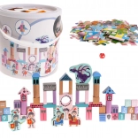 Træbyggesæt slot med riddere til børn 3+