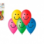 Oppustelige balloner med tryk Smile 10 cm