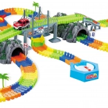 Fleksibel racerbane med to tunneler og 2 biler