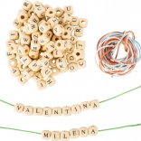 Træperler med bogstaver small foot – sæt 300 stk.