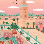 Puslespil Moskéen Koutoubia Marokko 1000 brikker