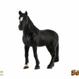 Plastisk sort hest figur 13 cm