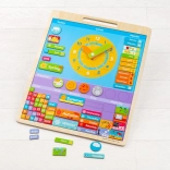 Engelsk magnetisk kalender med ur BIGJIGS TOYS