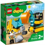 LEGO DUPLO lastbil og bæltegravemaskine