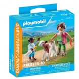 Playmobil DuoPack landhusholderske med barn og kalv