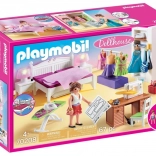 Sæt figurer Dukkehus – soveværelse med syhjørne