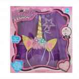 Børnekostumesæt enhjørning – tutuskørt, hårbøjle og tryllestav