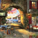 Puslespil Restaurant ved kysten 1000 brikker