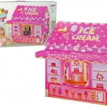 Prinsessetelt Isbutik Lyserød Lyskæde Stjerner