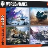 Trefl puslespil World of Tanks stor kamp 4×250 brikker