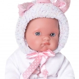 realistisk babydukke enhjørning hvid 21 cm