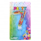 festlys til kage – tal 7, striber