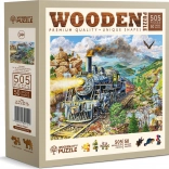 WOODEN CITY Træt puslespil jernbane 505 brikker