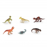 sæt med 6 dinosaurfigurer af hård gummi