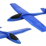 Stor blå polystyren svævefly 68 cm